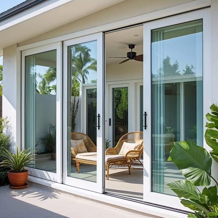 Wide Multi-Track Sliding Glass Terrace Doors
