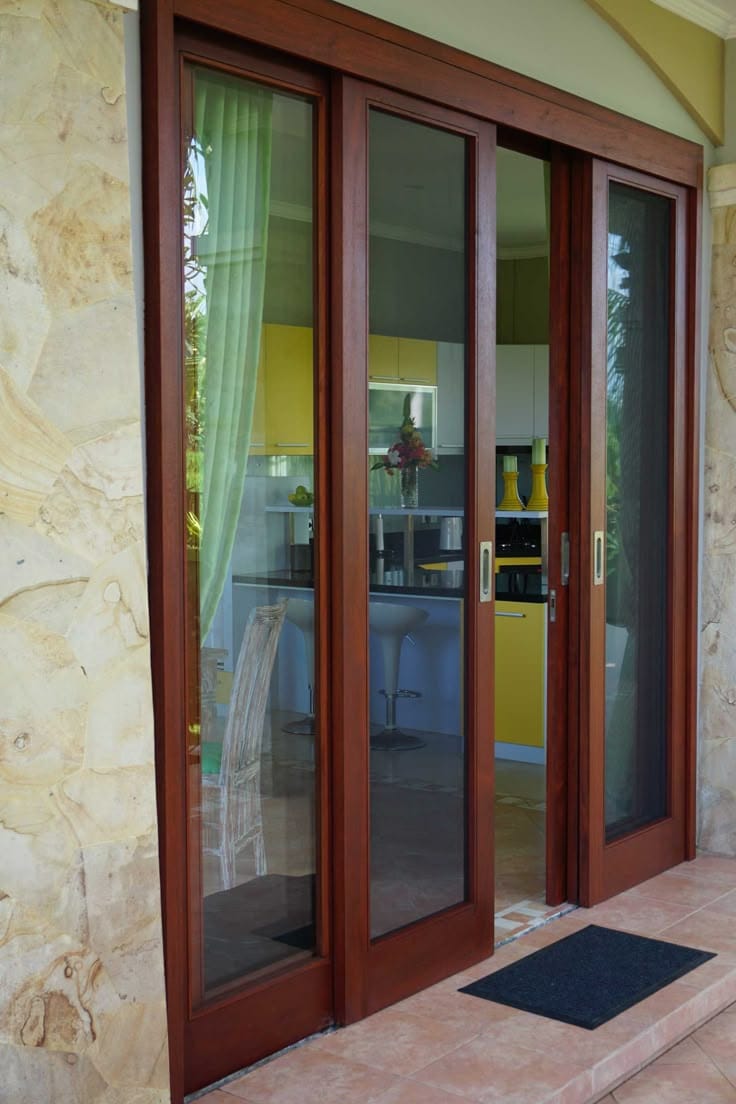 Timber-Finish Woodgrain UPVC Sliding Patio Door